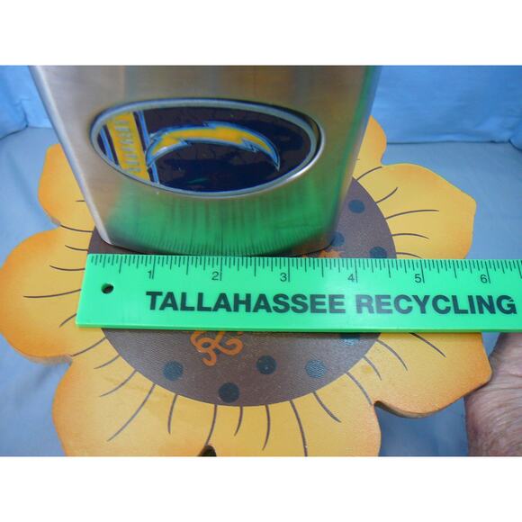 San Diego Chargers Logo 8 oz Stainless Steel Flask - Picture 7 of 8